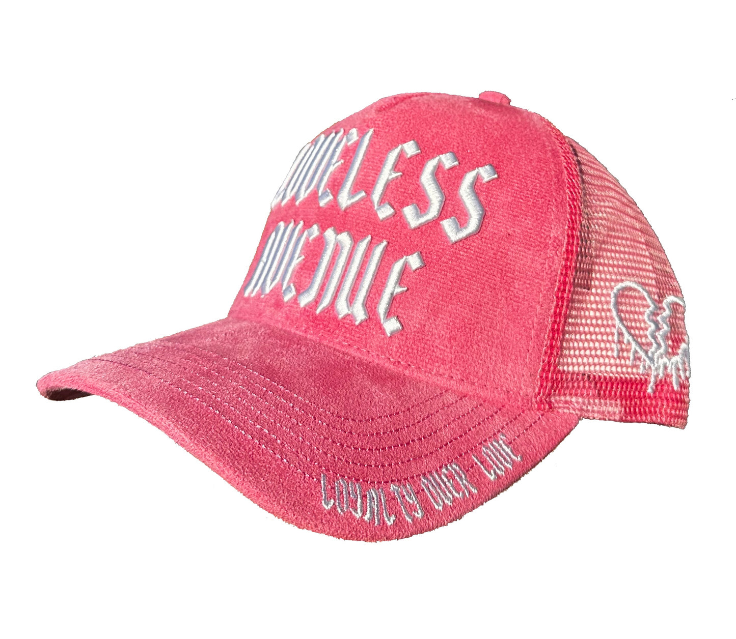 Pink Loveless Avenue Trucker Hat